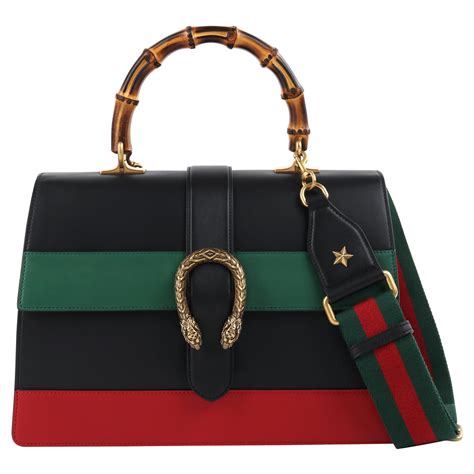 gucci green red stripe bag|Gucci tote bag with zipper.